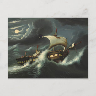 Storm Tossed Frigate von Thomas Chambers Postkarte
