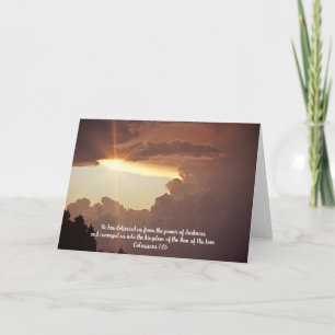Storm und Sonnenlicht Glaubenslehre Verse Card Karte