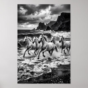 Stormbound Lipizzaner Traumlandschaft Poster