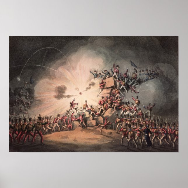 Storming von Ciudad Rodrigo, bewässert von Poster (Vorne)