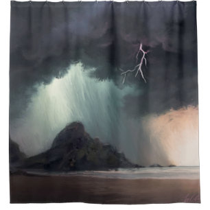 Stormy Beach Duschvorhang