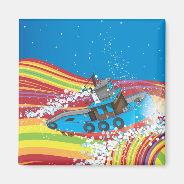Stormy Boat Magnet (Vorne)