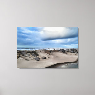Stormy Coastal Fotografy Rocky Shoreline Leinwanddruck