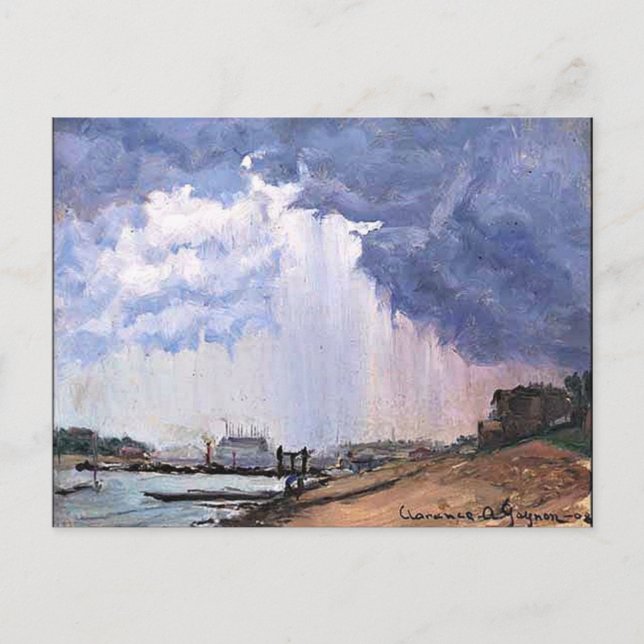 Stormy Day, Fine Art Malerei Postkarte (Vorderseite)