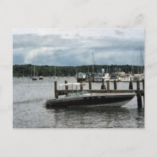 Stormy Day im Hafen Essex CT Postkarte