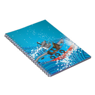 Stormy Fishing Boat Notizblock