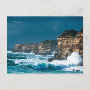 Stormy Küstenlandschaft in Coogee & Bondi, Sydney. Postkarte