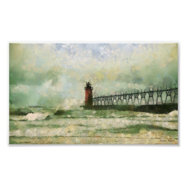Stormy Lighthouse Fotodrucken Fotodruck (Vorne)