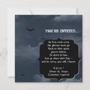 Stormy Night mit Bats Halloween-Party Einladungen
