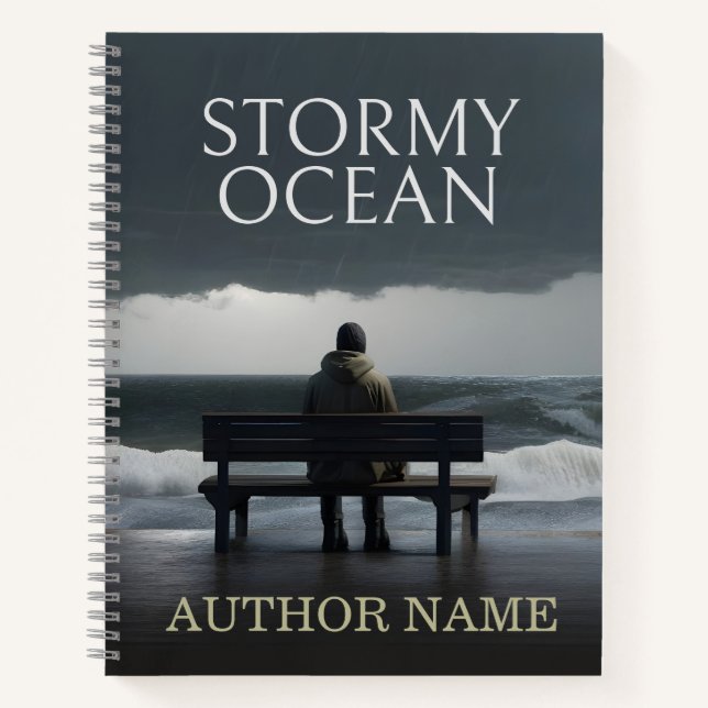 Stormy Ocean Book Cover Inspiration Notebook Notizbuch (Vorderseite)