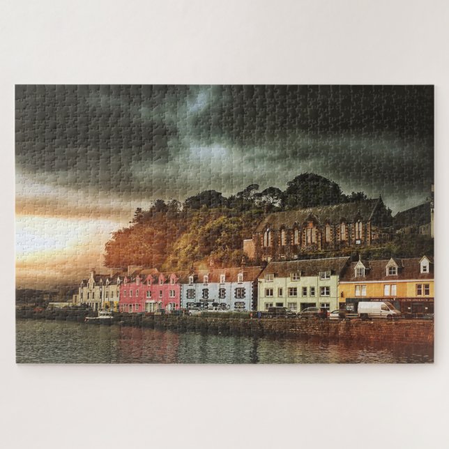Stormy Portree Isle of Skye Scotland Travel Jigsaw (Horizontal)