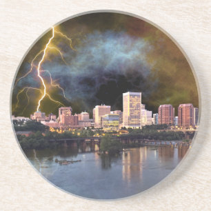 Stormy Richmond Skyline Getränkeuntersetzer
