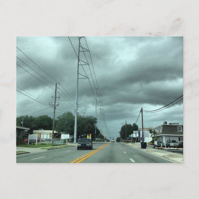 Stormy Road Postkarte (Vorderseite)