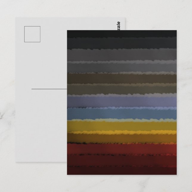 Stormy Salty Aquarell Pop Farbe Abstrakte Kunst Postkarte (Vorne/Hinten)