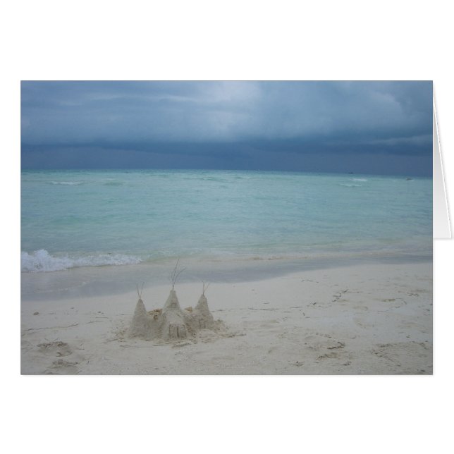 Stormy Sandcastle Beach Landscape Foto (Vorderseite (Horizontal))