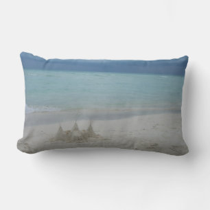 Stormy Sandcastle Beach Landscape Foto Lendenkissen