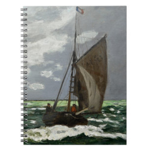 Stormy Sea French Sailboat Painting Notebook Notizblock