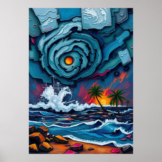 Stormy Seas & Celestis Wirbel Poster (Vorne)