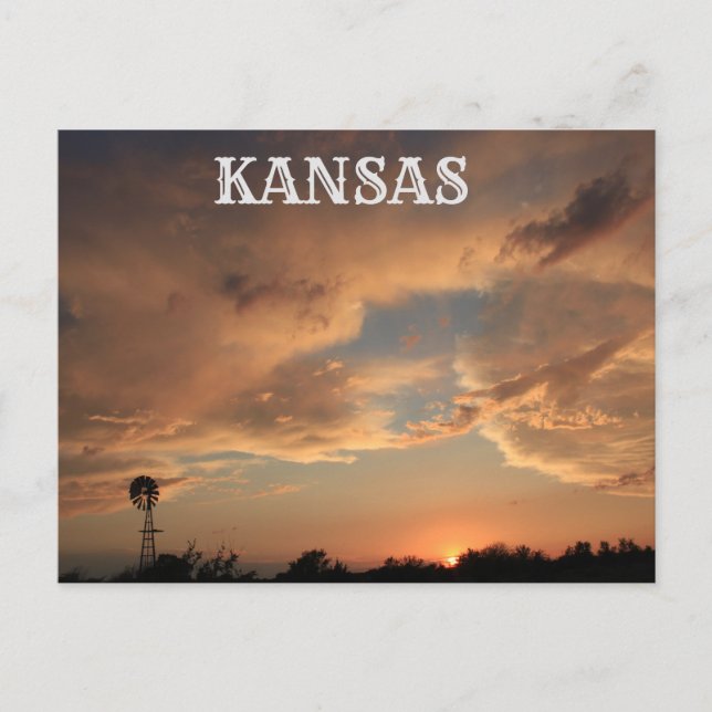 Stormy Skies avec carte postale Windmill. (Devant)