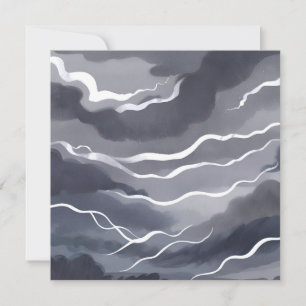 Stormy Skies   Dunkle Aquarellkarte