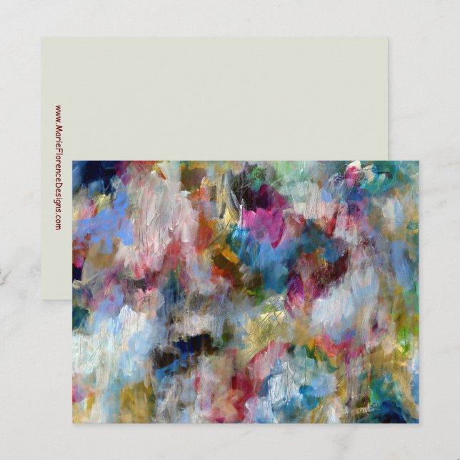 Stormy Sky Ausdrucksstarke zeitgenössische Kunst Postkarte (Vorne/Hinten)