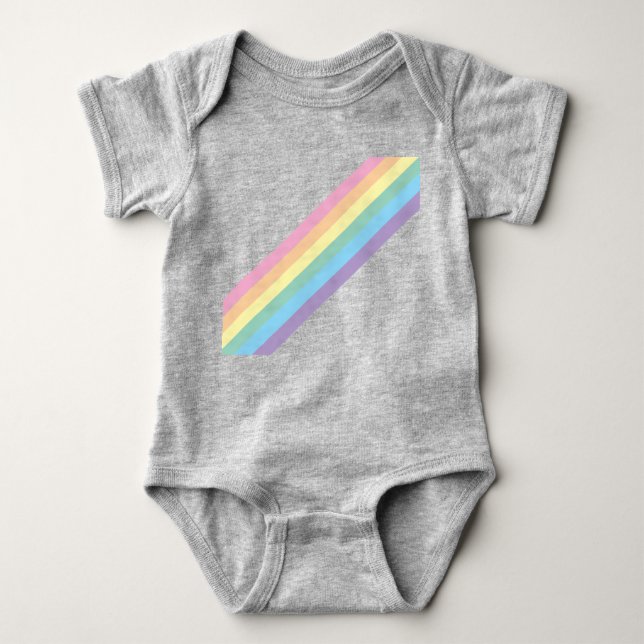 Stormy Sky & Rainbow Baby Bodysuit Strampler (Vorderseite)