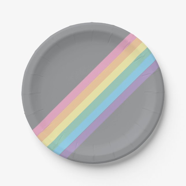 Stormy Sky & Rainbow Paper-Teller Pappteller (Vorderseite)