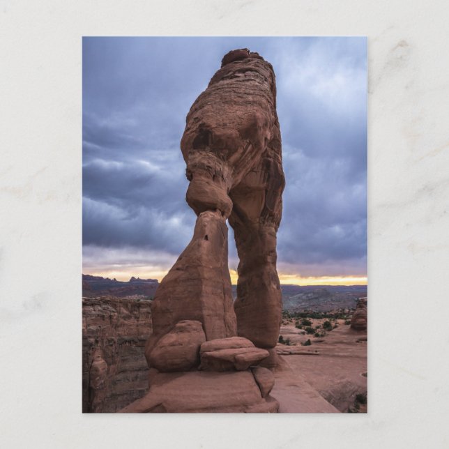 Stormy Sunset - Delicate Arch - Moab - Utah Postkarte (Vorderseite)