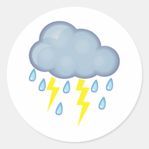 Stormy Weather Runder Aufkleber
