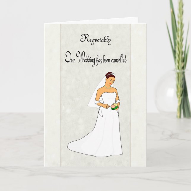 Stornierung der Hochzeit Ankündigung (Vorderseite)