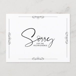 Stornierung oder Verzögerung von Ereignissen Ankündigungspostkarte