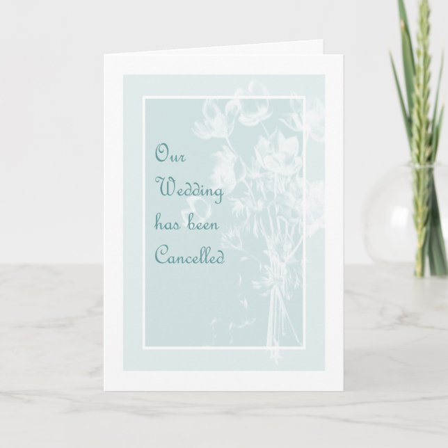 Stornierungskarte für Hochzeiten Ankündigung (Vorderseite)