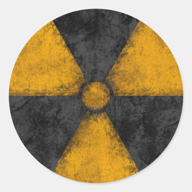 Störstrahlungssymbol Runder Aufkleber (Vorderseite)