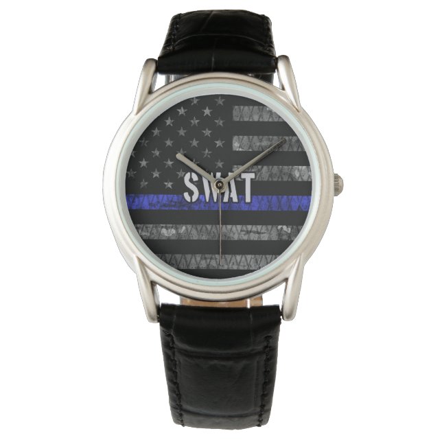 Störte SWAT-Polizeiflagge Armbanduhr (Vorderseite)