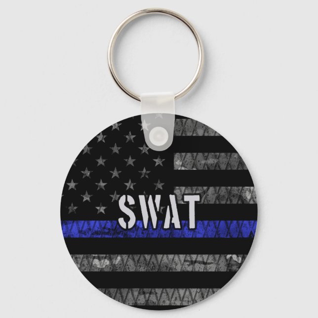 Störte SWAT-Polizeiflagge Schlüsselanhänger (Vorderseite)