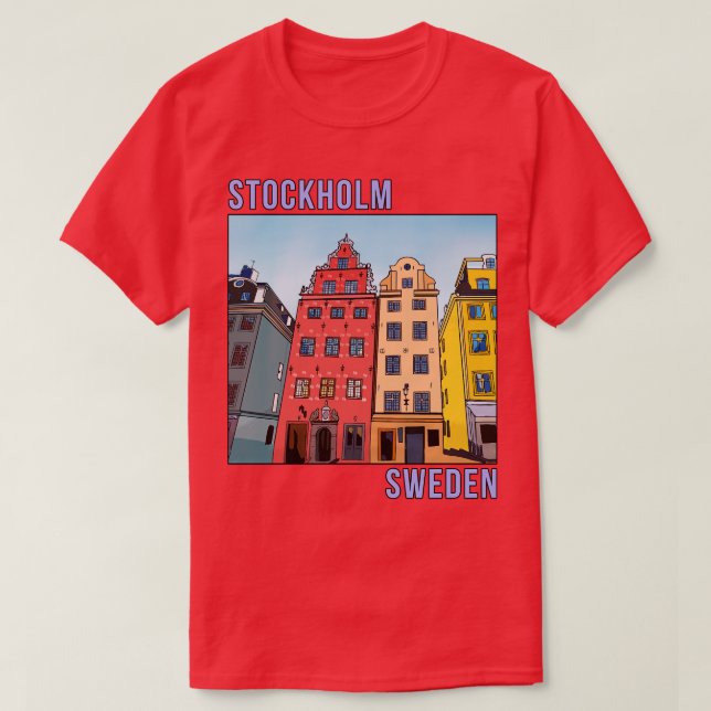 Stortorget Gamla Stan Stockholm Schweden T-Shirt (Design vorne)