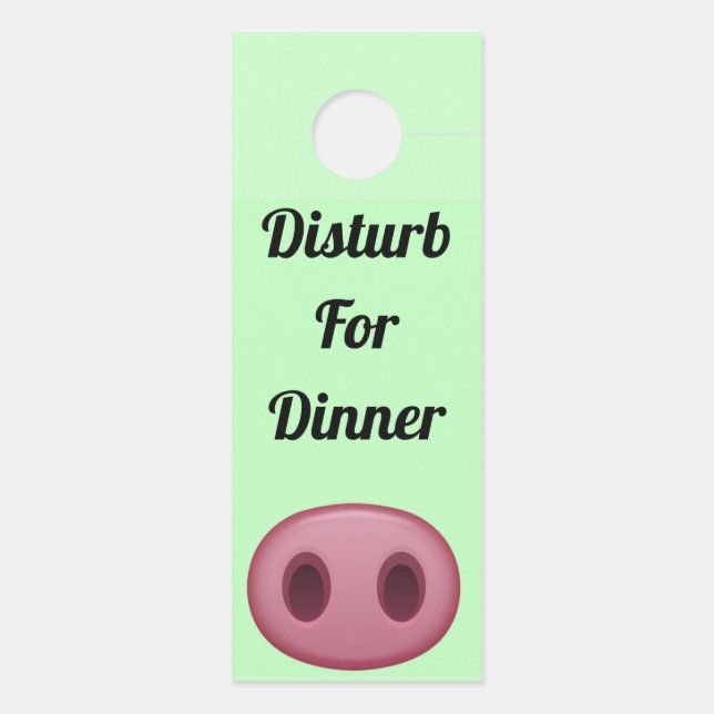 Störung beim Abendessen durch Türverletzung Türanhänger (Rückseite)