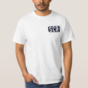 Störungsbesuch-Erkennungsmarke + Logo-Rückseite T-Shirt