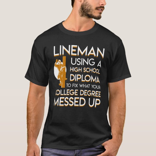 Störungssucher-Verlegenheits-Uni-Grad oben T-Shirt (Vorderseite)