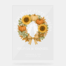 Story Begins Pumpkin Wreath Herbsthochzeit Willkom
