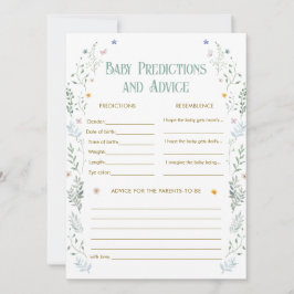 Story Book Baby Shower Baby Predictions Game Card Einladung
