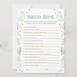 Story Book Baby Shower Nursery Rhyme Game Card Einladung