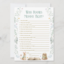 Story Book Baby Shower Who Knows Mommy Best Card Einladung