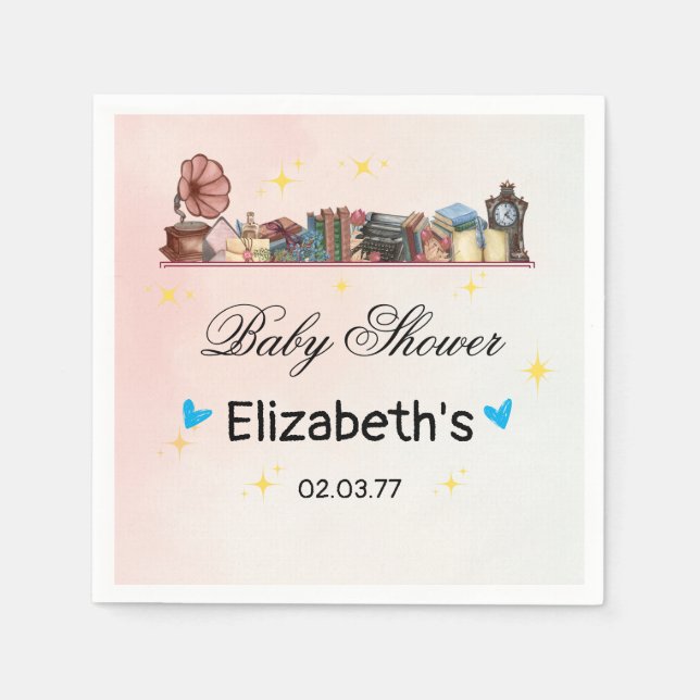 Story Book Library Das nächste Kapitel Baby Dusche Serviette (Vorderseite)