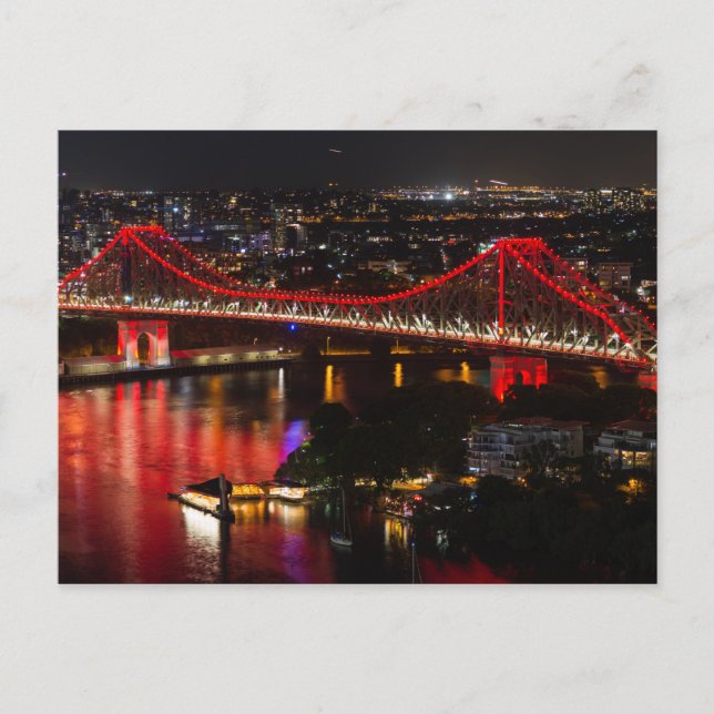 Story bridge & Brisbane City Skyline Australien Postkarte (Vorderseite)