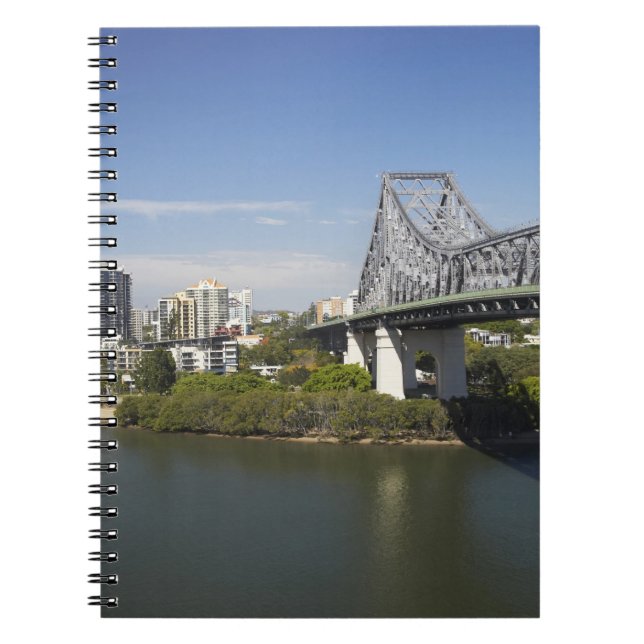 Story Bridge, Brisbane River und Kangaroo Notizblock (Vorderseite)