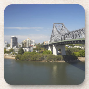 Story Bridge, Brisbane River und Kangaroo Untersetzer