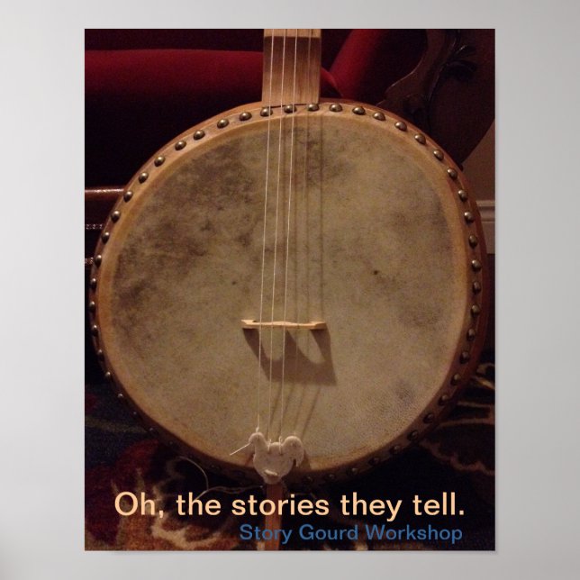 Story Gourd Poster - Rooster Bass Banjo (Devant)