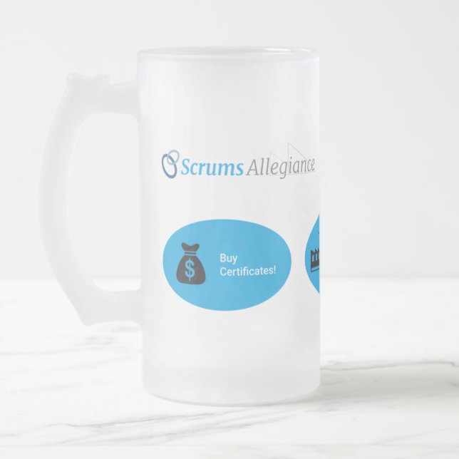 Story Pints mit Transparenz Mattglas Bierglas (Links)