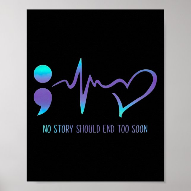 Story sollte zu bald beenden Suizidbewusstsein Men Poster (Vorne)